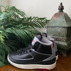 Nike Air Jordan 2 Retro Black Size 4Y DQ8562-001 Sneakers